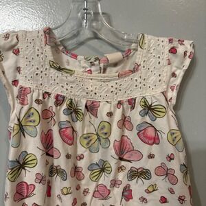 OshKosh B'Gosh Butterfly Dress Sleeveless Casual Dress Crochet Neckline (Girl 6)